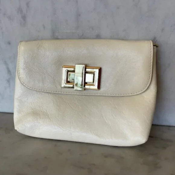 ROWALLAN Crossbody/Clutch Leather Off White - Picture 2 of 15